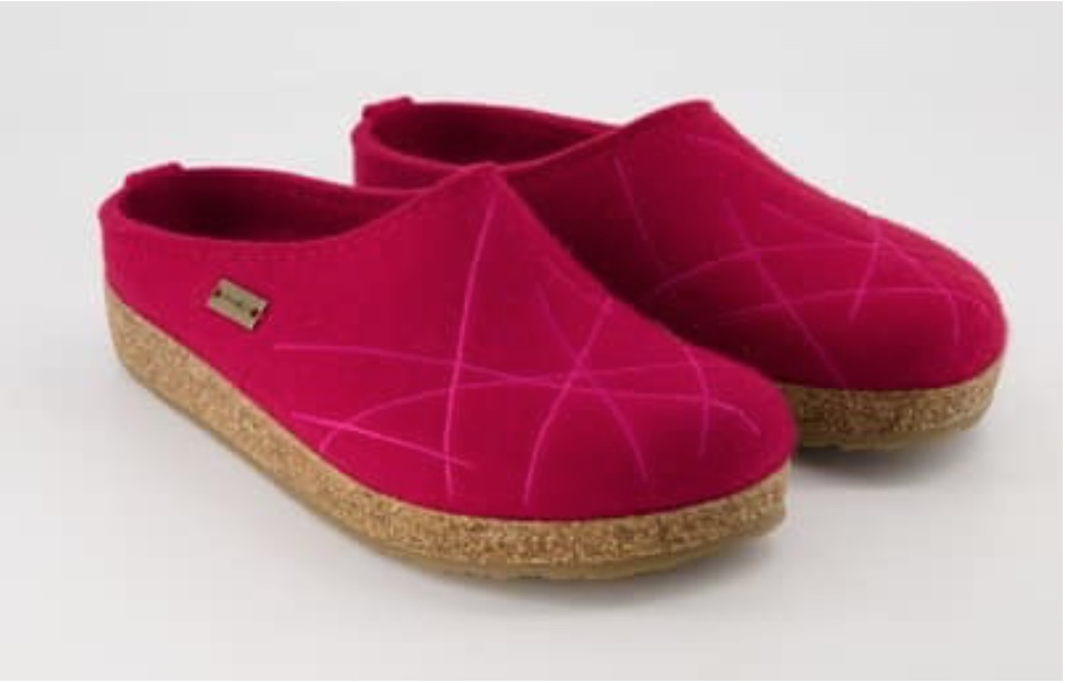 Haflinger Grizzly Mikado. Bright and sunny slipper in rich Port colour.