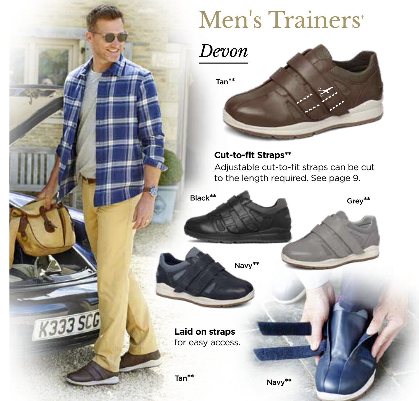 DB Shoes - Devon - Leather/textile upper - Black