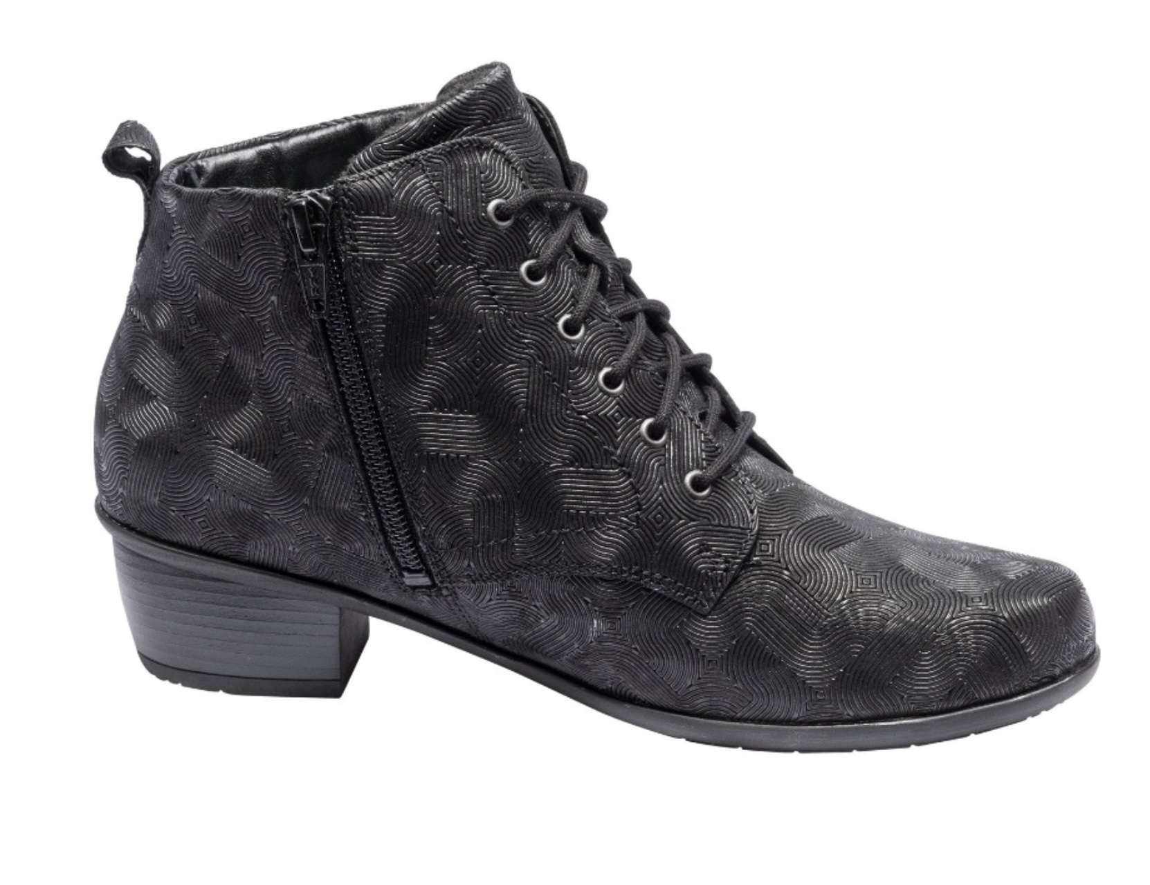Waldläufer Haifi – Black Nappa Ankle Boot (H Width)