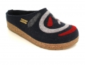 Haflinger Grizzly Jette open-back slippers - blue (731067)