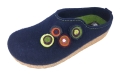 Haflinger Grizzly Kanon Cutaway slippers - blue (731023)